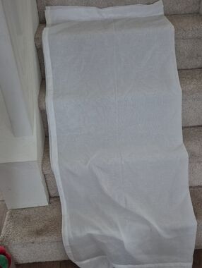 White Semi Sheer Curtain Panel 48"x60"